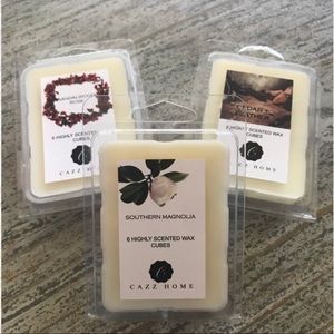 Set of 3 highly scented soy wax cubes for warmers